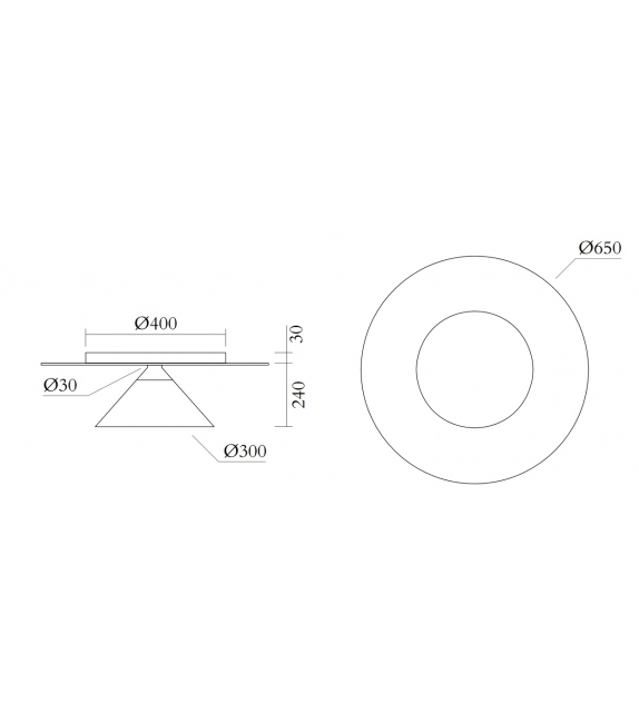 Plate And Cone Atelier Areti Ceiling Lamp