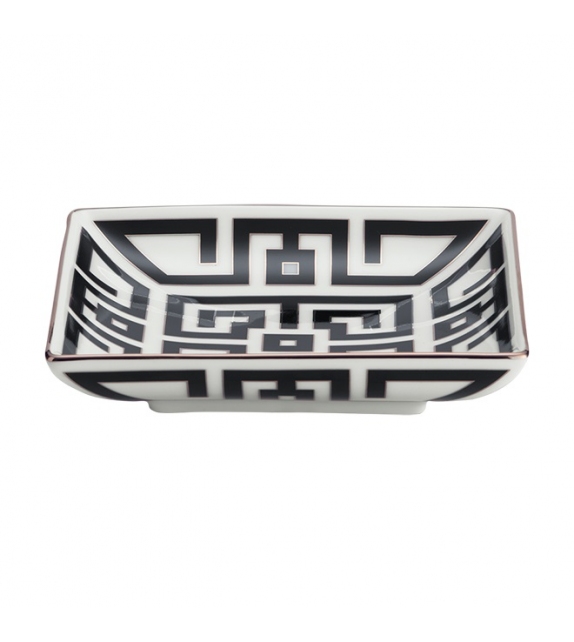 Coppa Quadrata Bassa Labirinto Nero Ginori 1735 Low Square Cup