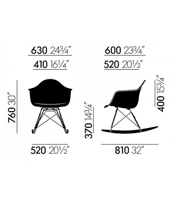 Eames Plastic Armchair RAR Poltroncina a Dondolo Vitra