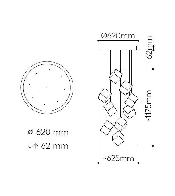 Pyrite Bomma Chandelier