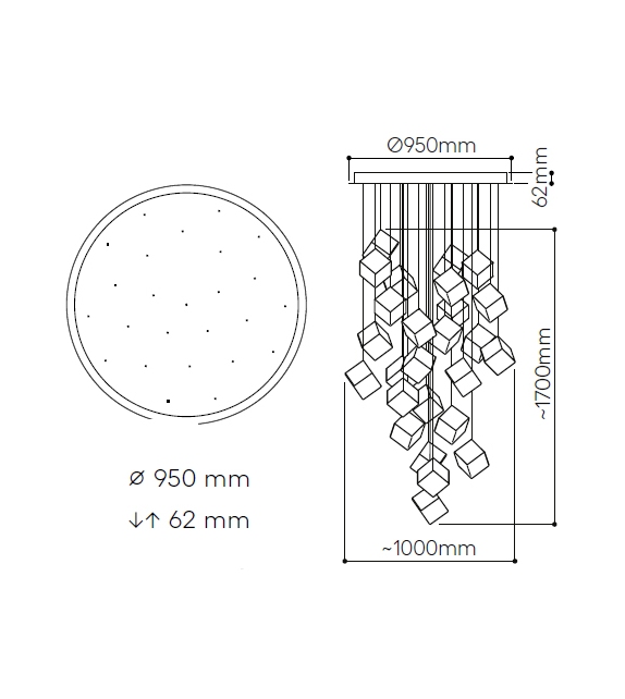 Pyrite Bomma Chandelier