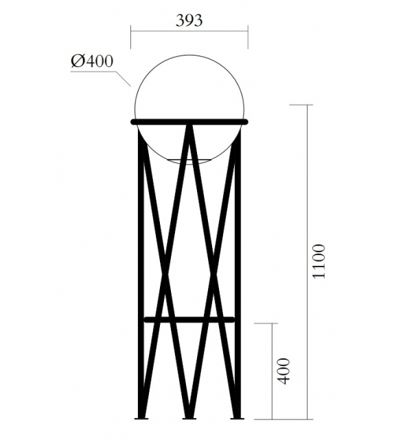 Structure and Globe Atelier Areti Làmpara De Pie