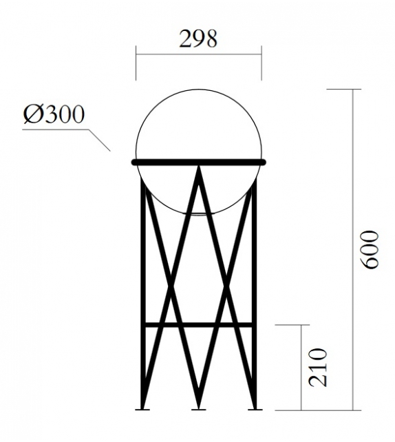Structure and Globe Atelier Areti Stehleuchte