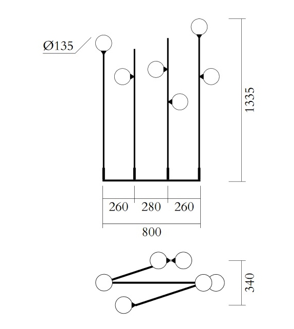 Tube and Sphere Atelier Areti Floor Lamp