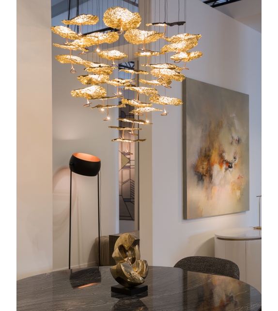 Gold Moon Chandelier Catellani&Smith Suspension