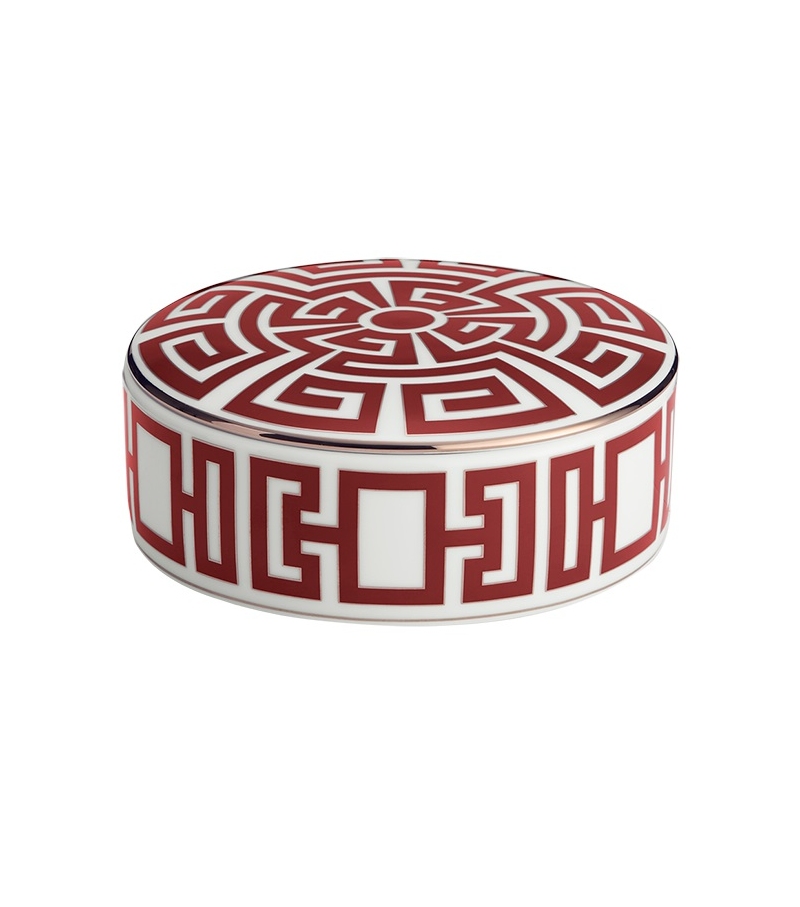 Scatola Talco Labirinto Scarlatto Ginori 1735 Round Box