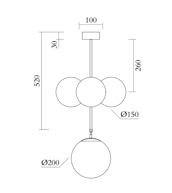 Axis 4 Globes Atelier Areti Làmpara De Suspensión