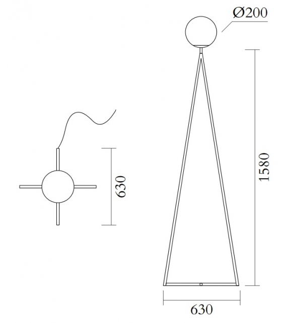 One Globe Atelier Areti Làmpara De Pie
