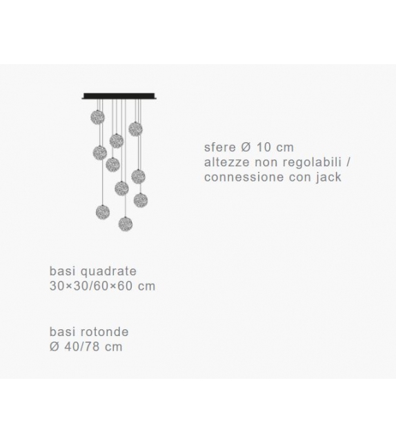 Sweet Light Chandelier Catellani&Smith Lampada a Sospensione