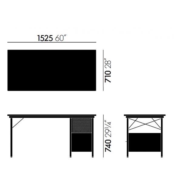 Eames Desk Unit EDU Escritorio Vitra