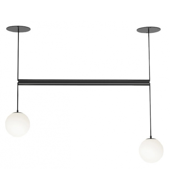 Tube with Globes Atelier Areti Suspension Lamp