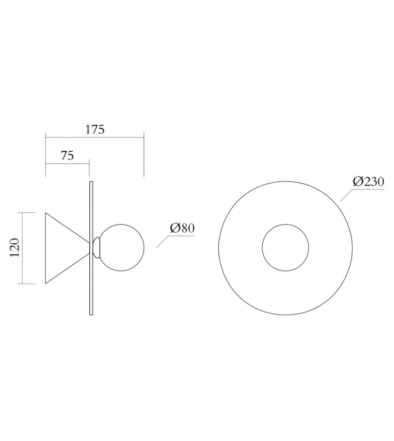 Disc and Sphere Atelier Areti Lampada da Parete
