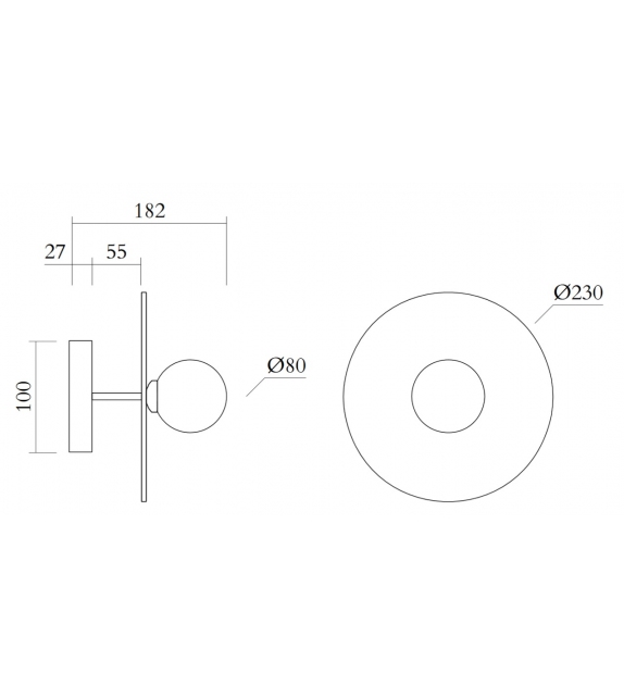 Disc and Sphere Atelier Areti Lampada da Parete