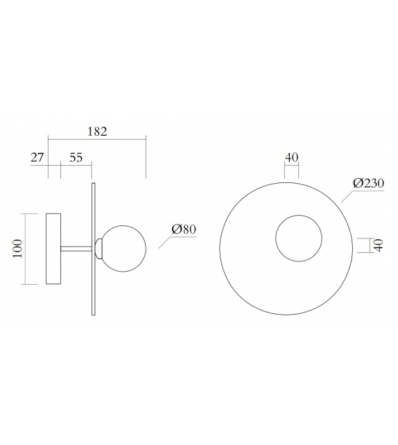 Disc and Sphere Assymetrical Atelier Areti Applique
