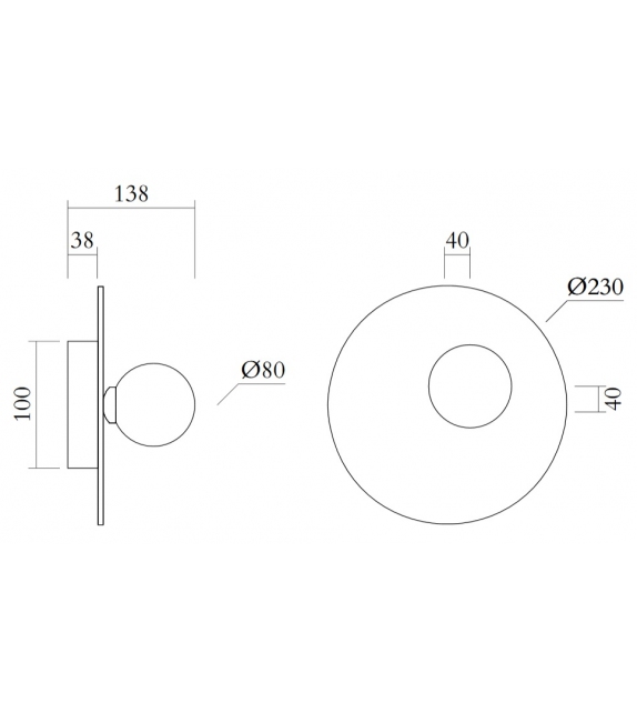 Disc and Sphere Assymetrical Atelier Areti Applique