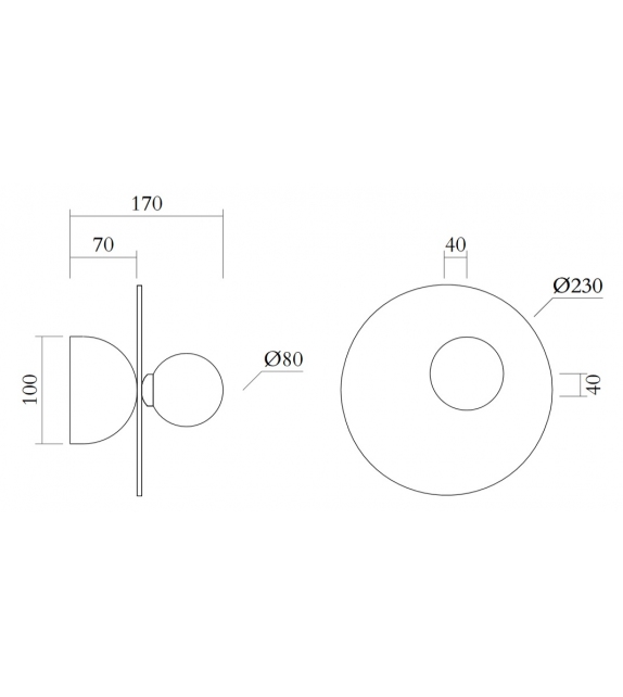 Disc and Sphere Assymetrical Atelier Areti Applique