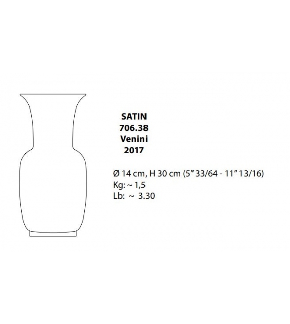 Satin 706.38 Venini Vase