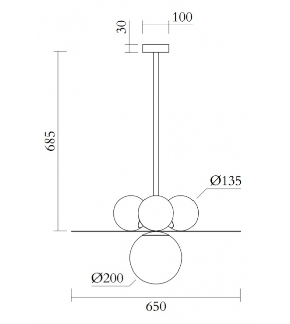 Plate and Spheres Atelier Areti Lámpara de Suspensión
