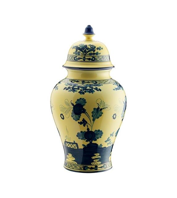 Potiche con Coperchio Oriente Italiano Citrino Vase Ginori 1735