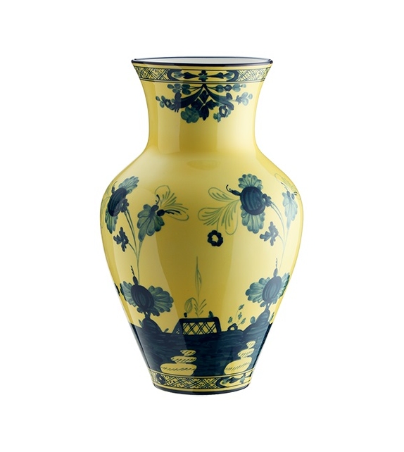 Vase Ming Oriente Italiano Citrino Ginori 1735