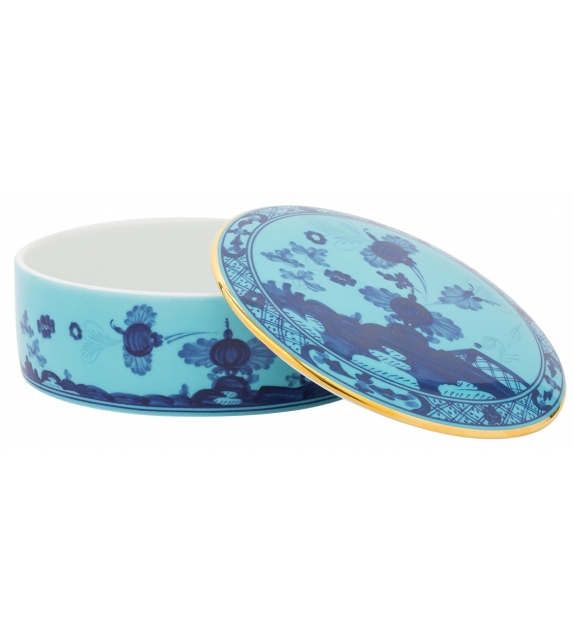Scatola Talco Oriente Italiano Iris Ginori 1735 Round Box
