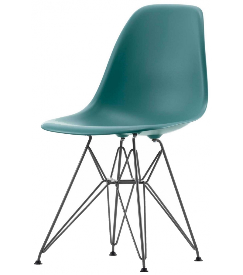 Prêt pour l'expédition - Eames Plastic Side Chair DSR Vitra Chaise