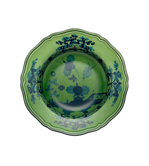 Piatto Fondo Oriente Italiano Malachite Ginori 1735