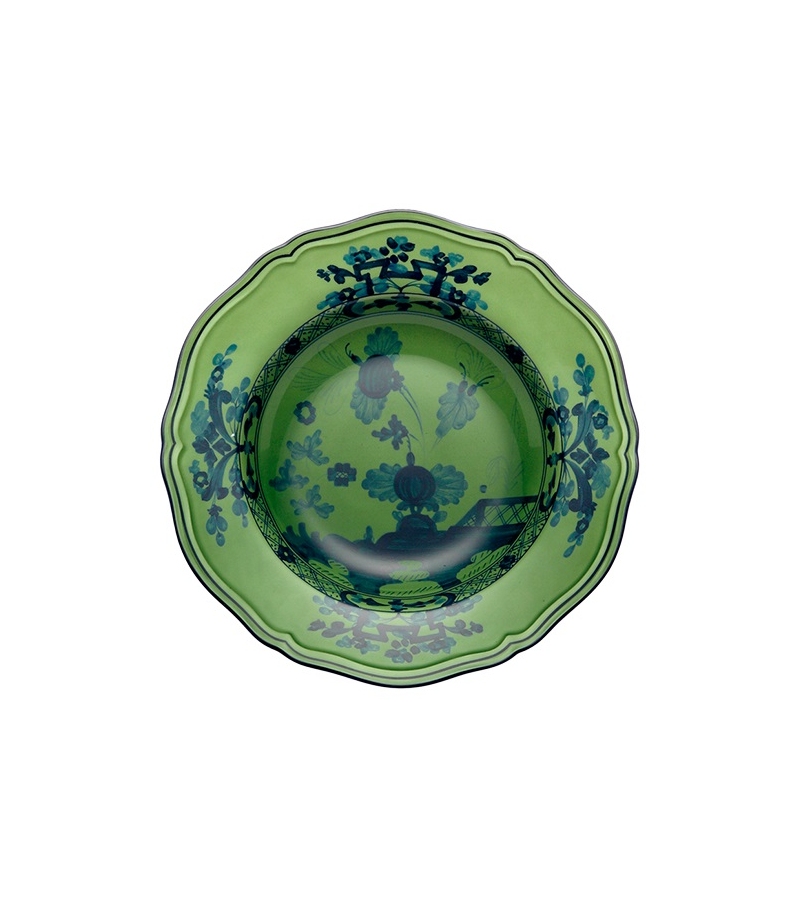 Piatto Fondo Oriente Italiano Malachite Ginori 1735 Assiette