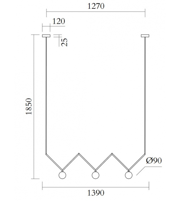 Zigzag Atelier Areti Pendelleuchte