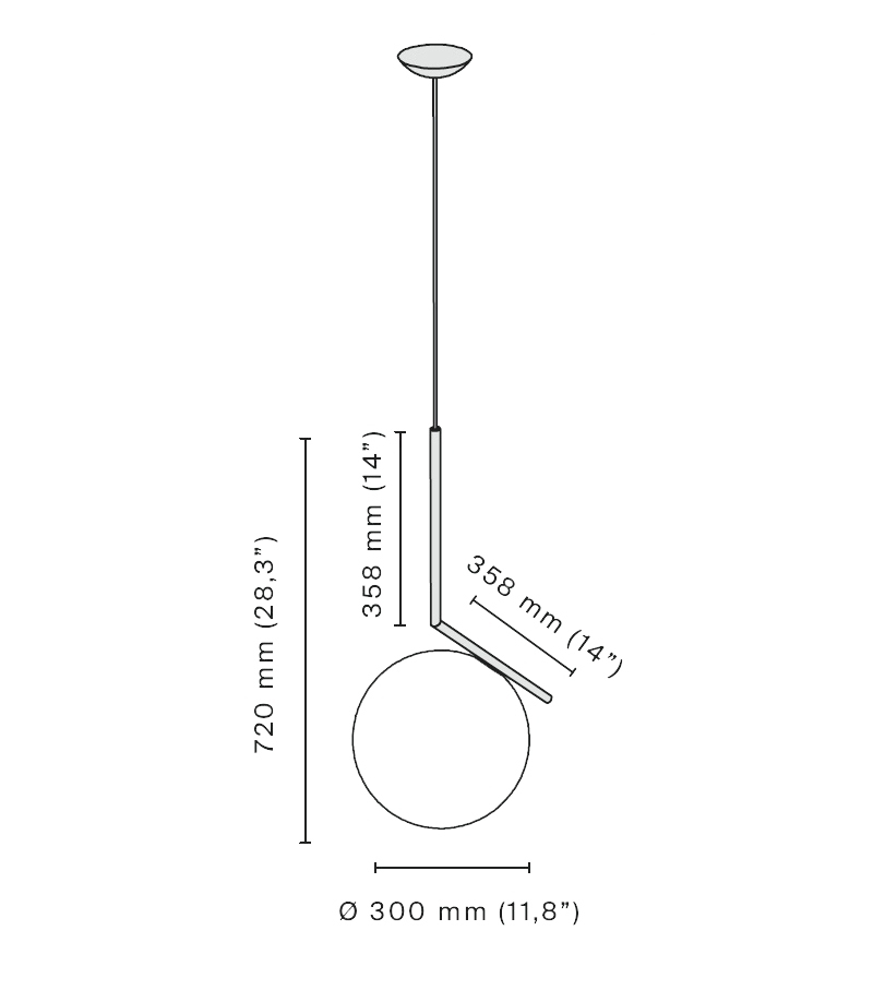 Prêt pour l'expédition - IC S2 Suspension Flos
