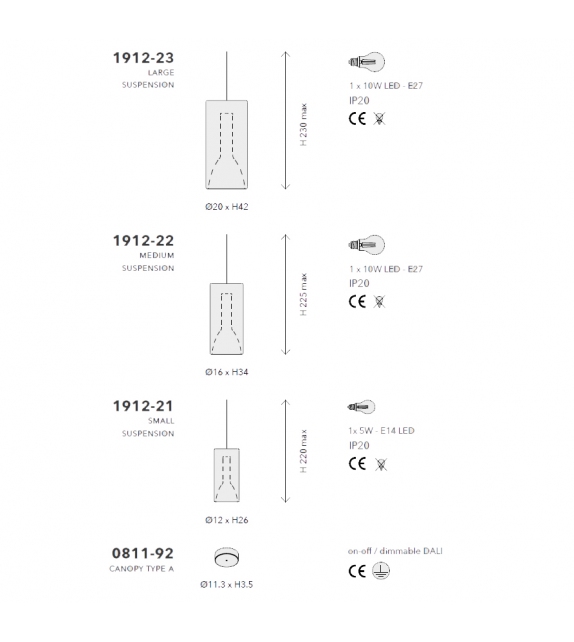 Lit Penta Suspension Lamp
