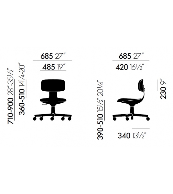 Rookie Vitra Chaise Pivotante