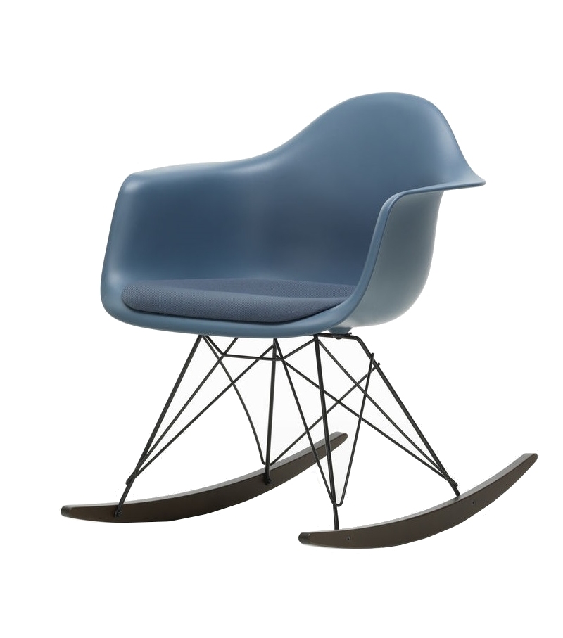 Eames Plastic Armchair RAR Poltroncina a Dondolo Con Cuscino Vitra