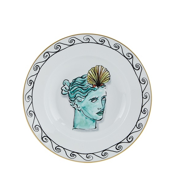 Piatto Fondo Il Viaggio di Nettuno White Ginori 1735 Plato