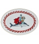 Vassoio Ovale Il Viaggio di Nettuno Dolphin White Ginori 1735 Plateau Ovale