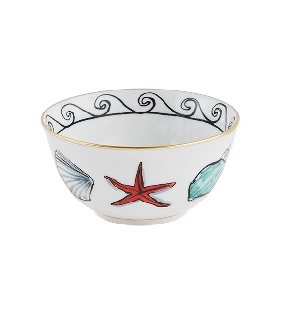 Coppetta Riso Il Viaggio di Nettuno White Ginori 1735 Cuenco