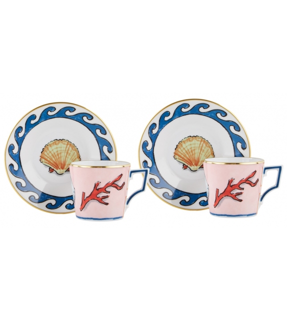 Tazza Caffè con Piattino Il Viaggio di Nettuno Ginori 1735 Coffee Mug