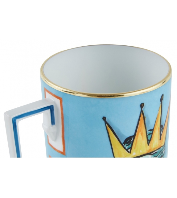 Tazza Il Viaggio di Nettuno Sea Blue Ginori 1735 Taza