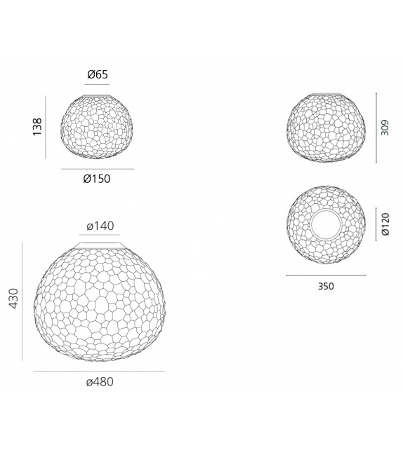 Meteorite Artemide Wall/Ceiling Lamp