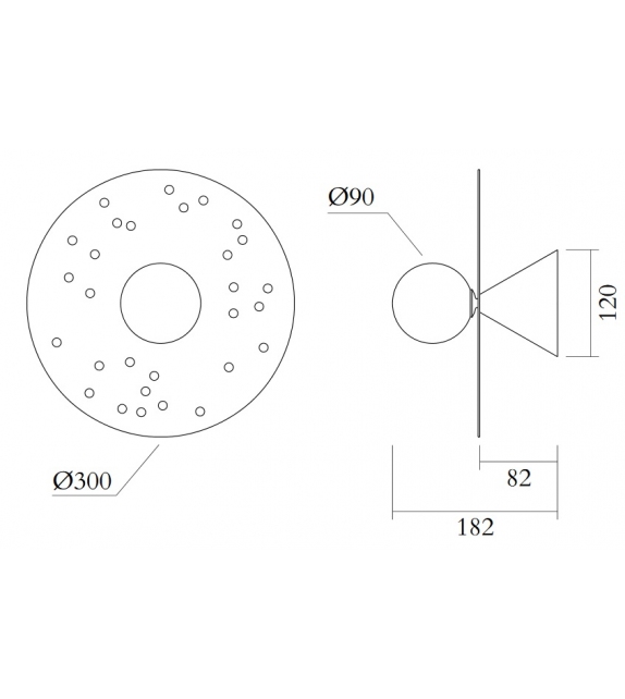 Disc and Sphere Atelier Areti Ceiling Lamp