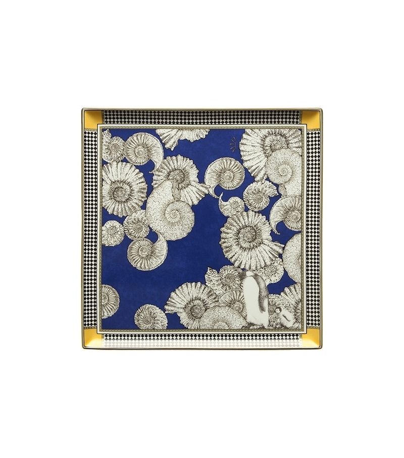Totem Pinguino Ginori 1735 Vide Poche Squared Plate