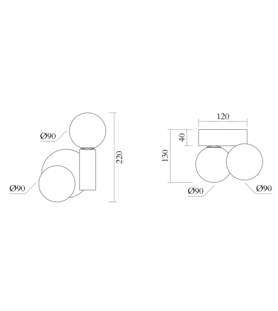 Volumes Atelier Areti Lampada da Parete