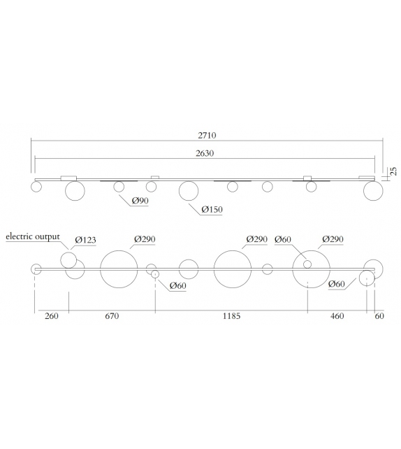 Disc and Sphere Glass Atelier Areti Lampada da Soffitto