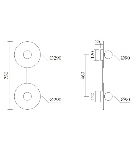 Disc and Sphere Glass Atelier Areti Lámpara de Techo