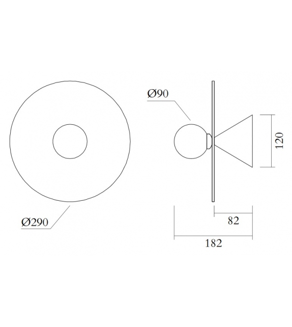 Disc and Sphere Glass Atelier Areti Applique