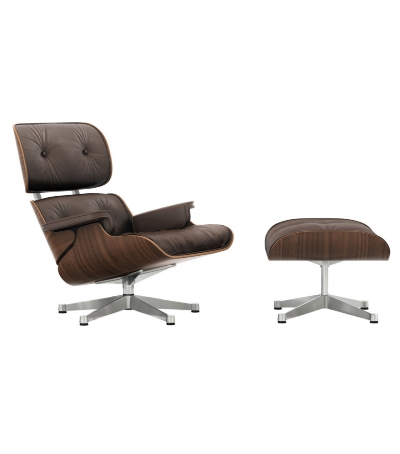 Vitra Walnut Version Lounge Chair & Ottoman
