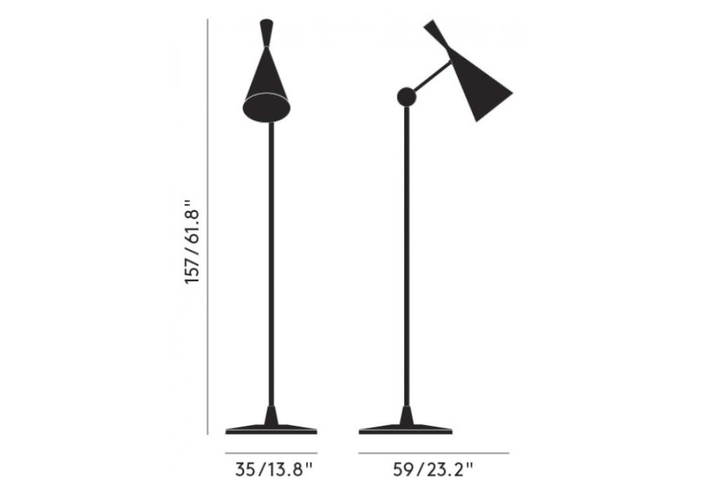 Beat Floor Tom Dixon Lámpara De Pie Milia Shop