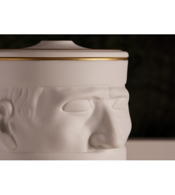 LCDC Il Seguace Pure White Ginori 1735 Kerzenhalter mit Deckel