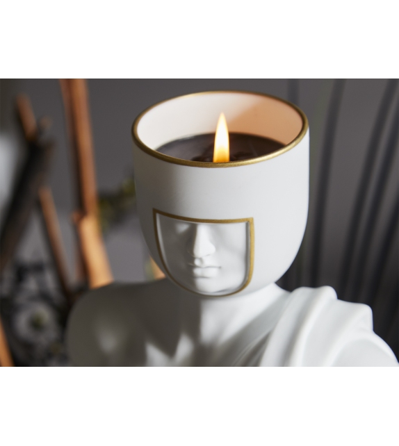 LCDC L'Amante Pure White Ginori 1735 Kerzenständer-Statue