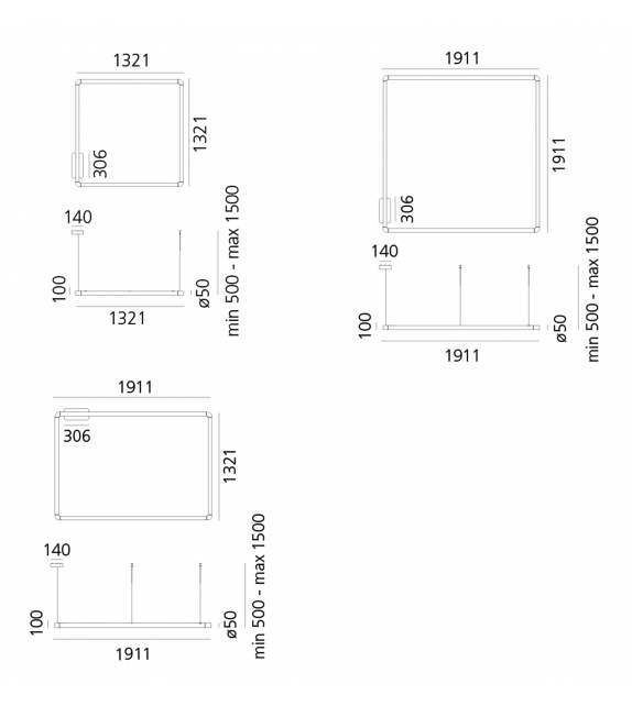 Alphabet of Light SQ S Artemide Suspension